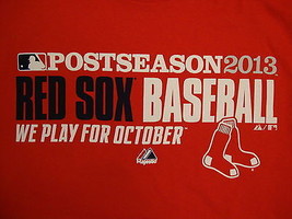 MLB Boston Red Sox Major League Baseball Fan Postseason 2013 Majestic T ... - £13.59 GBP