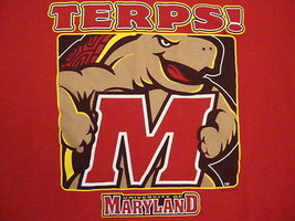 NCAA Maryland Terrapins College University School Fan Classic Red T Shirt L - £15.42 GBP
