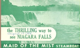 NIAGARA FALLS Maid of the Mist steamboat (1954) 4-page brochure - $9.89