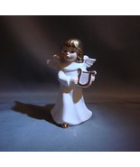 GOEBEL WEIHNACHT ANGEL 41004 PLAYING HARP W/ GOLD ACCENT CHRISTMAS FIGURINE - £19.97 GBP