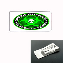 Metal Money Clip Bills Card Metal Holder Rectangle Zombie D 3 Response Team - $11.83
