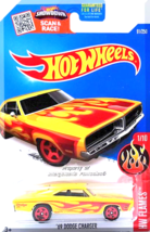 Hot Wheels - &#39;69 Dodge Charger: HW Flames #1/10 - #91/250 (2016) *Yellow* - $2.00