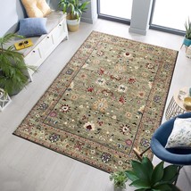 EORC Buy Hand-Knotted Wool Light Green Traditional Classic Bidjar Collection Rug - £2,001.46 GBP