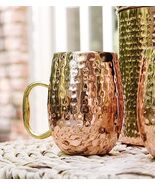 Moscow Mule Copper Plated Stainless Steel Hammered Barrel Cup Mug Gold H... - €18,86 EUR