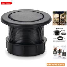 Elegant Black Patio Table Umbrella Cap &amp; Ring Set: Stabilizes &amp; Prevents... - $20.74