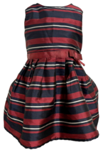 Nautica Toddler Girls Taffeta Sleeveless Dress Red/Blue 24 Mo. - £12.90 GBP