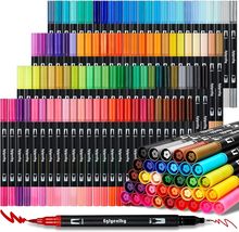 Professional Dual Tip Brush Pens Set - 100 Colors for Drawing and Callig... - $53.41