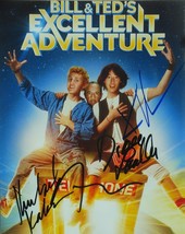 Bill &amp; Ted&#39;s Excellent Adventure Cast Signed Photo X4- Keanu Reeves w/COA - £251.02 GBP