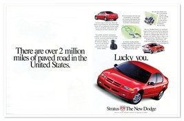 Dodge Stratus ES Unpaved Roads Lucky You Vintage 1997 2-Page Magazine Ad - $12.30