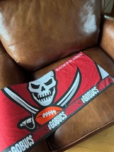 Raymond James Red Black Gray &amp; White GO BUCS Football Fan Flag Towel - 30 inches - £8.71 GBP