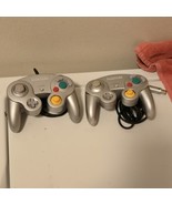 Lot Of 2 OEM Nintendo GameCube Controllers Silver Platinum Official DOL-... - $75.45 CAD