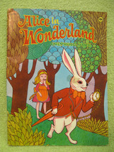 Alice In Wonderland Vtg Coloring Book 1975 Oyster Caterpillar Cheshire Cat Adult - £11.96 GBP
