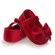 Newborn Princess Flannelette Shoes for Spring and Autumn - Baby Girls&#39; Bow Flat  - £7.51 GBP