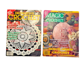 Decorative #1 and Magic Crochet #89 Magazines 1988 &amp; 1994 Crafts Needlework - $15.76