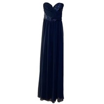 Chi Chi London Navy Blue Evening Gown Sequin Top Womens Sz 2 NEW Formal ... - £45.80 GBP
