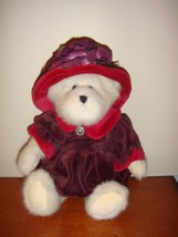 Boyds Bears Ms. Rouge Chapeau Red Hat Society Plush Bear - £12.11 GBP