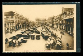 Vintage Postcard H256 Raffles Square Singapore City Street Scene Early 1900s Era - £15.81 GBP