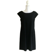 K STUDIO Size 12  Women&#39;s Black Career Cocktail Dress Cap Sleeves - $33.66