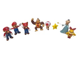 Nintendo Super Mario Bros - Lot of 8 PVC Figurines 2.5&quot; Mario Donkey Kon... - $24.45