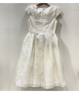 Jessica McClintock Girls White Dress 16 Formal Jr Bride Mid Length Sheer... - £44.78 GBP