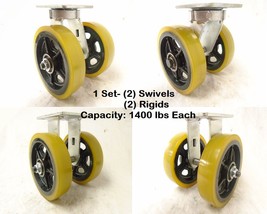 6&quot; Kingpinless ERGO Maintenance Free Swivel Caster &amp; Rigid Prec Sealed B... - $138.55