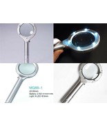 4X Silver Illuminated Magnifier Hand Held Magnifying Glass with 6 LED Re... - £10.39 GBP