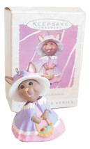 Hallmark Springtime Bonnets Series Easter Ornament Rabbit In Dress Pink ... - £5.53 GBP