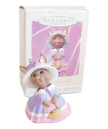 Hallmark Springtime Bonnets Series Easter Ornament Rabbit In Dress Pink ... - $6.95