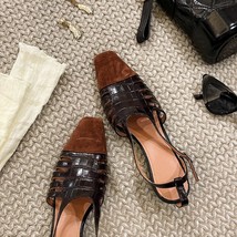 Female Retro Sandals Buckle Strap Vintage Ladies Shoes Summer Gladiator Sandal R - £79.83 GBP