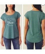 Lucky Brand T-Shirt Women&#39;s Size Medium Green Lucky and Love Graphic Tee - £15.37 GBP