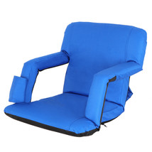 Blue Stadium Seats 5 Reclining Positions Bleacher Seat Chair Waterproof - £59.94 GBP