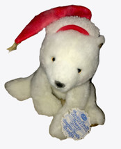 Hallmark Snowball Bear Plush 2000 10&quot; Santa Hat Stuffed Animal toy - $12.20