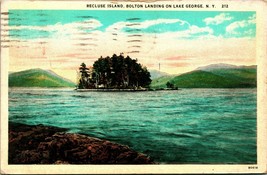 Recluse Island on Lake George New York NY UNP WB Postcard E5 - $5.08