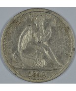 1842 Seated Liberty circulated silver half dollar  Medium date FS-301/WB... - £201.06 GBP
