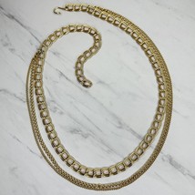 Lightweight Draped Gold Tone Metal Chain Link Belt Size Small S Medium M - £15.77 GBP