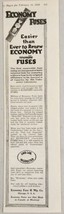 1921 Print Ad Economy Brand Renewable Fuses Underwriters&#39; Lab Chicago,Illinois - £10.54 GBP