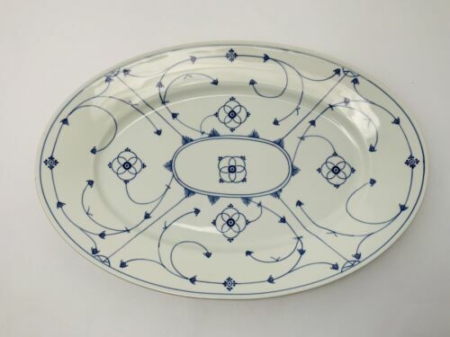 Vtg Platter Winterling PM Bavaria Strawflower Blue 16.5” Large Oval Mosc... - $216.81