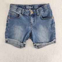 Cat &amp; Jack Denim Shorts Med 7 - 8 Youth Girls 5 Pocket - $10.89