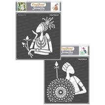 Tribal Stencils For Painting On Wood, Wall, Tile, Canvas, Paper And Floo... - £21.17 GBP