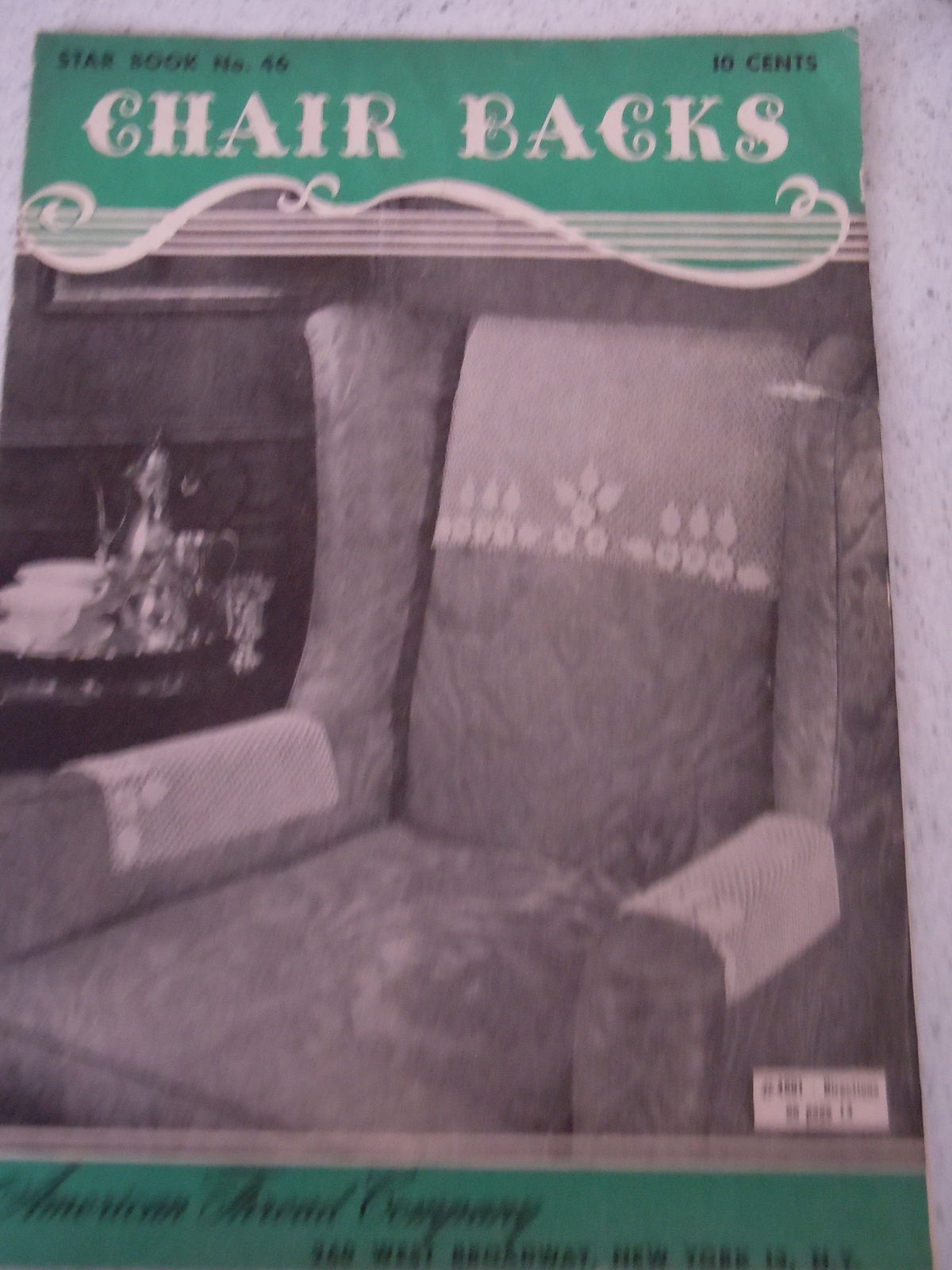 Vintage Star Book Chair Backs Crochet Patten Book American Thread Company  1950' - £4.50 GBP