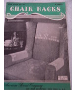 Vintage Star Book Chair Backs Crochet Patten Book American Thread Compan... - $5.99