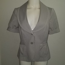 NWT The Limited Gray White Pinstripe Blazer Jacket Size Small Short-Slee... - $29.65
