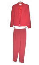Petite Sophisticates Coral Rust Jacket and Pants Set Business Suit Set N... - £89.92 GBP