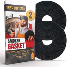 Smoker Chef Xxl 20 Ft.Grill Gasket For Smokers - Black 1/2&quot; X 1/8&quot; Hi Te... - $35.96