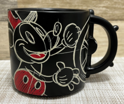 Hallmark Mickey Mouse Steamboat Willie Black Coffee Cup Mug w/ Ship Wheel Handle - £11.46 GBP