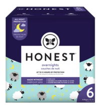 The Honest Company Overnight Baby Diapers, Sleepy Sheep, Size 6, 42 ct(D0102HXTM - £53.37 GBP