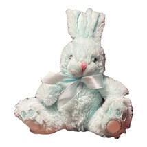 Animal Adventures Aqua Blue Bunny Rabbit Plush Stuffed Animal Easter W/ Bow - £5.79 GBP