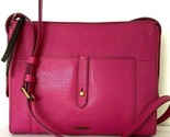 Fossil Jenna TZ Crossbody Bag Berry Pebbled Leather Pink SHB1729649 NWT ... - £58.38 GBP