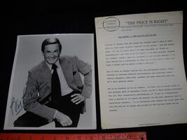 8x10 Glossy Publicity Photo Signed Bob Barker w/5 page letter Price Prod... - $59.35
