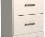 Contemporary Two Drawer Nightstand, White, By Ashley Stelsie Of Signature - $168.98